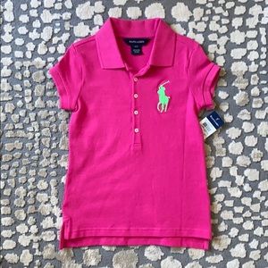 Ralph Lauren pink pique polo size S (7)